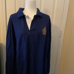 Ralph Lauren Royal Blue Long Sleeve rugby Shirt